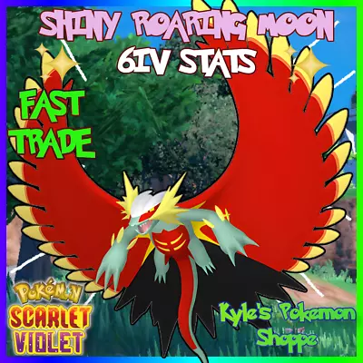 6iv 🌟shiny🌟 Roaring Moon | Pokemon Scarlet & Violet | Shiny/non-shiny Battlrdy • $2.99