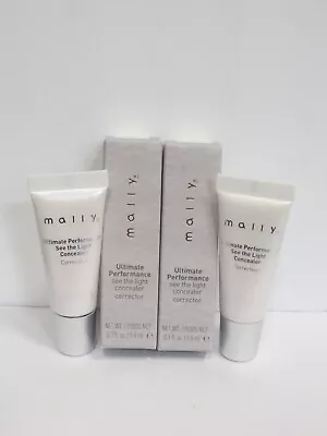 Mally Ultimate Performance See The Light Concealer Light 0.3 Oz Boxed (lot Of 2) • $16