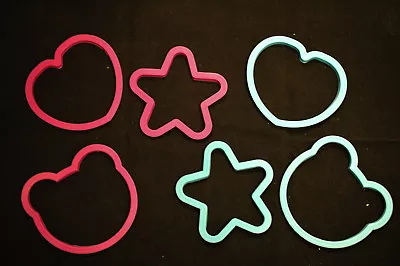 Silicone Egg Shapers - Star- Heart - Bear - 2 Colours Pink - Blue  • £1.99