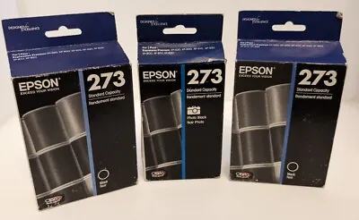 Epson 273 Black X2 And Photo X1 T273120 Ink Cartridges • $17.99