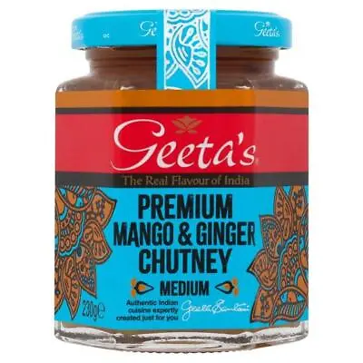 Geetas Premium Mango & Ginger Chutney  6x230g • £14.01