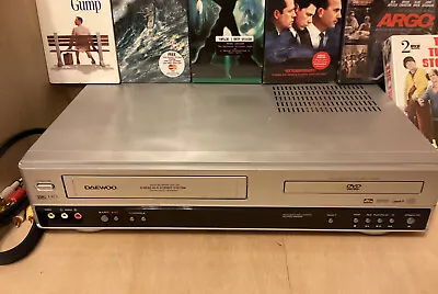 Daewoo DV6T844B VCR VHS DVD Player 4 Head HI-FI Combo  Cables & Movies • $49