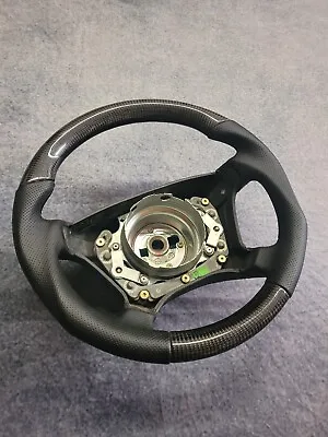 Carbon Fiber & Leather Steering Wheel W140 W124 R129 SL W202 W210 W462 • $975