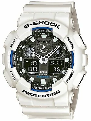 Casio Men's G-Shock GA100B-7A White Resin Quartz Watch • $55.79