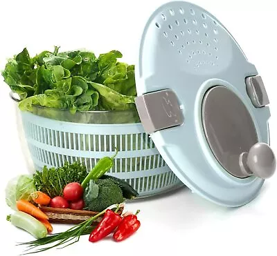 Salad Spinner 4.5L For Vegetable Wash Dryer With Drain Bowl Colander • $38.99