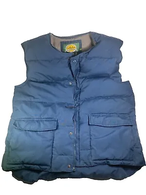 Cabelas Premier Northern Goose Down Vest Men's Fleece Lined Size Large • $40