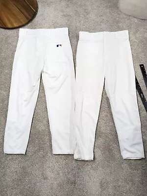 Team MLB Youth Majestic Baseball Pants LOT OF 2 Small White 30x24 Softball • $4.92