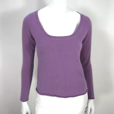 Mai 100% Cashmere Long Sleeve Scoop Neck Sweater Size S Small • $97.49