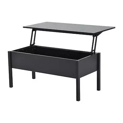 Lift Top Storage Coffee Table Black Furniture Living Room Man Cave Garage Desk • $125.97