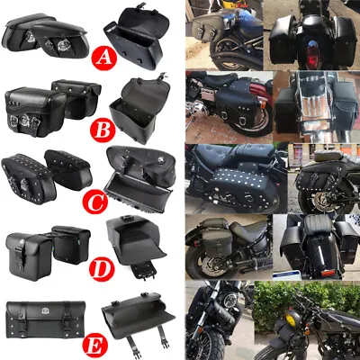 Motorcycle Black Side Saddle Bags For Kawasaki Vulcan 750 800 900 1500 1600 2000 • $29.99