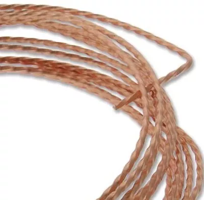 Wire Twisted SQUARE Non Tarnish Natural Copper 18 Gauge Wrapping Wire 8 Feet • $12.96