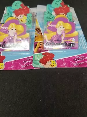 Lot Of 2 Little Mermaid Tangled Ariel Rapunzel Magnetic Clips Fridge Magnets New • $8.95