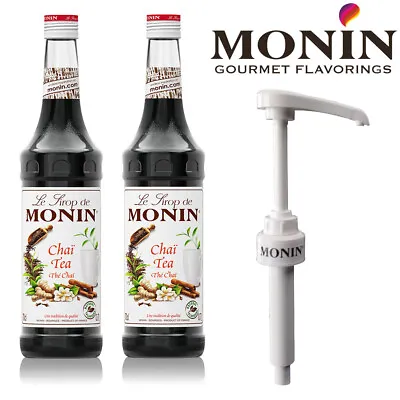 Monin Chai Tea Coffee & Cocktail Syrup 700ml Bottle With Pump Option • £17.99