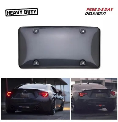 $8.50 • Buy Auto Car Clear Tinted License Plate Cover Smoked Bubble Shield Tag Black