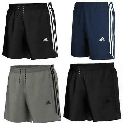 Adidas New Men's Essentials 3 Stripe Chelsea Shorts Sports • £13.99