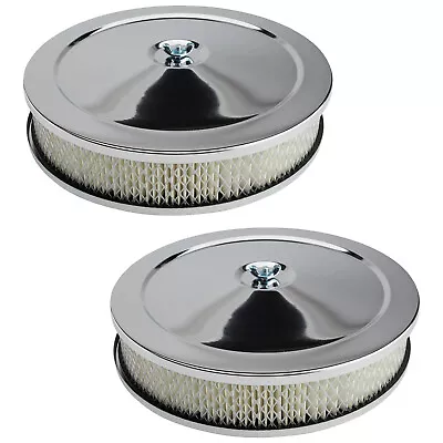 10  Chrome Air Cleaner Assembly 2 Barrel Carb 2-Pack • $60.99