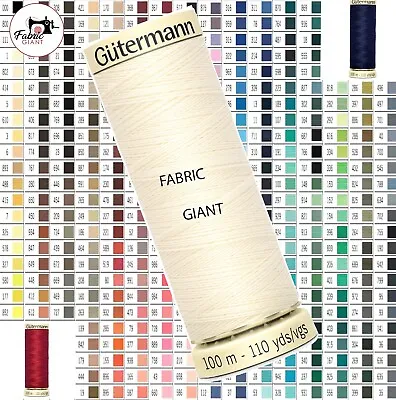 £2.99 • Buy Gutermann Sew All Sewing Thread 100m 100% Polyester-UK Stockist Lots Of Colours