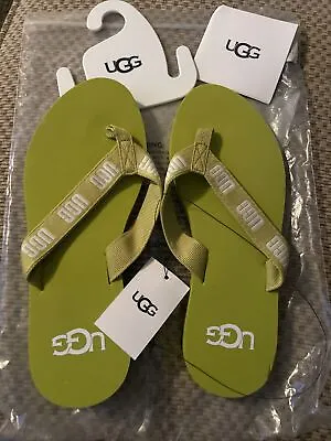 New Ugg  Graphic Flip Flop Women's 5 Green • $24