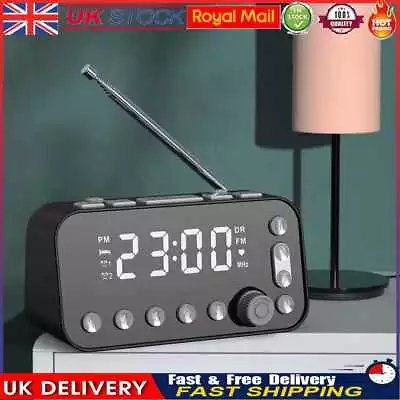 A1 Digital Desktop Alarm Clock Dual USB Charging Port LED Display DAB FM Radio • £19.66