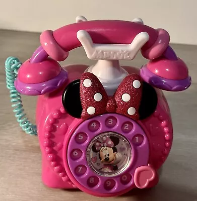 Disney Minnie Mouse Pink Telephone 7  Happy Helpers Talking Toy  So Cute • $12