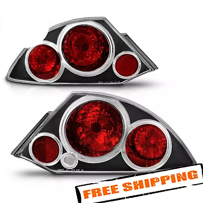 Anzo Black/Red Euro Tail Lights For 2000-2002 Mitsubishi Eclipse • $100.68