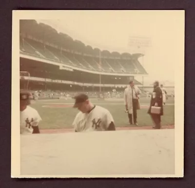 1967  Mickey Mantle New York Yankees Yankee Stadium Original Snapshot Photo • $159.99