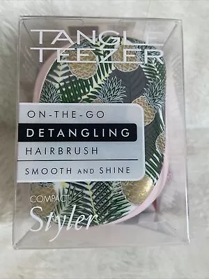 Tangle Teezer Palms & Pineapples Pink Detangling Compact Styler Hairbrush • £12