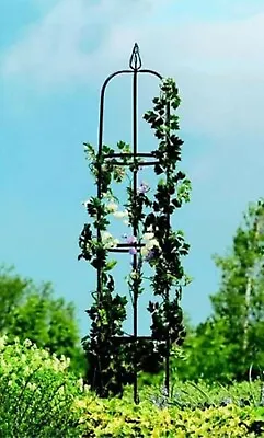 Garden Obelisk Black Steel Plant Rose Support • £14.95