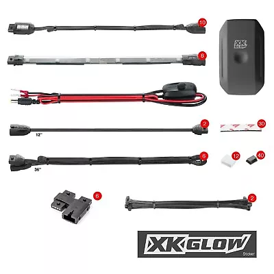 XKGlow KS-MOTO-ADVANCE XKchrome App Contorl 10 Pod 8 Strip Motorcycle Light Kit • $179.99