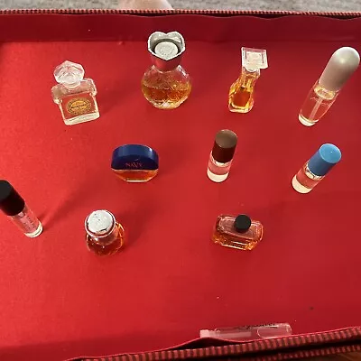 Vtg 10 Miniature Perfume Samples Mixed Lot Of Used Bottles • $22