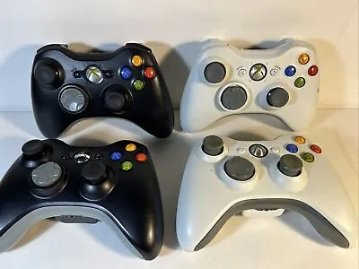Lot Of 4 Microsoft Xbox 360 Controller For Parts Repair All Power On • $19.99