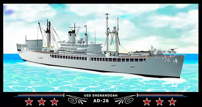 Navy Emporium USS Shenandoah AD-26 Art Print • $53.99