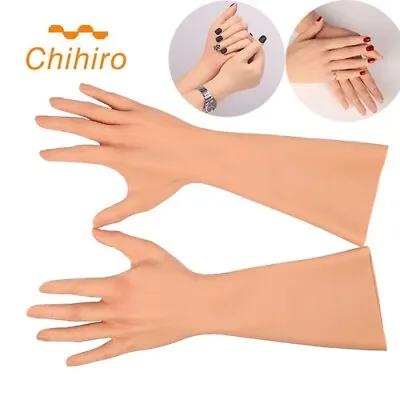 Women Crossdressers Silicone Gloves Realistic Skin Fake Hands Cosplay • $292.36