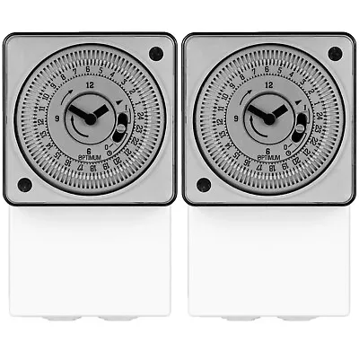 UNIVERSAL Timer 24 Hour Timeswitch Surface Mount Time Switch Immersion Heater X2 • £41.99