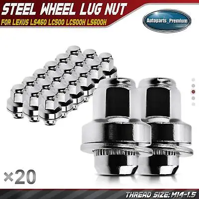 20x Front & Rear M14-1.50 Wheel Lug Nut For Lexus LS460 2007-2017 LC500 LS600h • $38.99