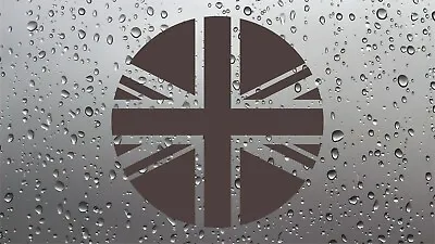 2no Union Jack Circle Flag UK Car Bumper Sticker Van Camper Lorry Matt Vinyl • £4.99