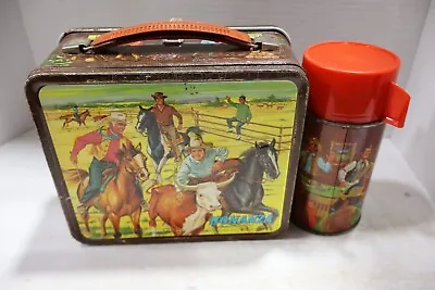 Vintage 1965 Bonanza TV Show Lunchbox And Thermos #2 • $199.99