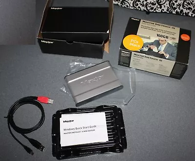 Vintage Maxtor OneTouch III Mini Edition 160GB USB Portable Storage Hard Drive • $14.95