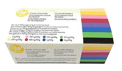 Wilton Icing Colour Concentrated Gel/Paste Colours Set Of 8 Colours • £18.86