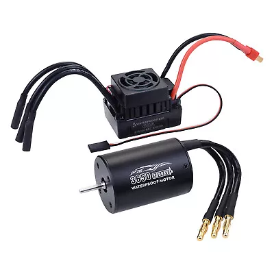 For 1/10 RC Cars Truck Waterproof 3650 3900KV Motor 60A Brushless ESC Combo Kits • $55.20