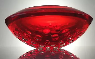 Galiano Ferro Murano Sommerso Vintage Cased Glass Bowl • £19.99