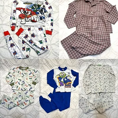$24.99 • Buy Boy Sz 7/8-5 Sets Winter Pajamas Power Rangers Tartan Lizards Buzz Polar Vtg 90s