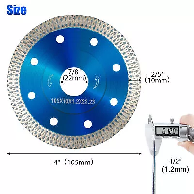 4/4.5inch Porcelain Tile Turbo Diamond Dry Cutting Saw Blade/Disc Grinder Wheel • $5.49