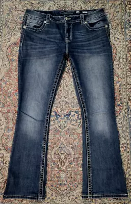 Miss Me Dark Wash Boot Cut Jeans Sz 34 • $59.99