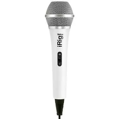 IRig Voice Handeld Portable Karaoke Microphone For Smartphones Tablets In White • $37.86