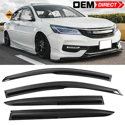 Fits 13-17 Honda Accord Sedan Mugen Style Window Visor Sun Rain Deflectors 4PCS • $27.99