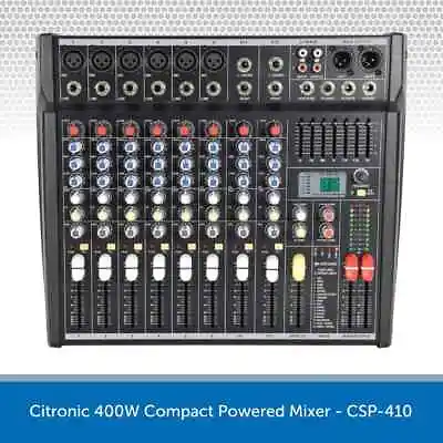 Citronic CSP-410 400W Powered Mixing Desk 10 Inputs With DSP DJ Live Stage PA • £279