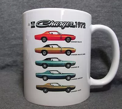 1972 Dodge Charger Line Coffee Cup Mug - New - Classic 70's Mopar - Sharp! • $13.95