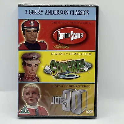 3 Gerry Anderson Classics DVD Set - Captain Scarlet/Stingray/Joe 90 - BRAND NEW • £9.83