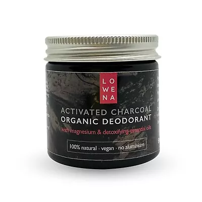 100% Natural Organic Detoxifying Deodorant With Activated Charcoal & Magnesium • £10.99